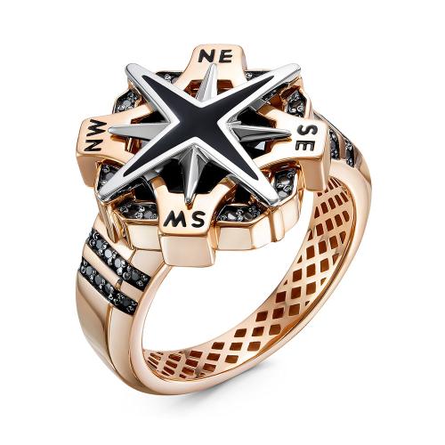 Золотое кольцо с фианитом BERGER 040048 ч